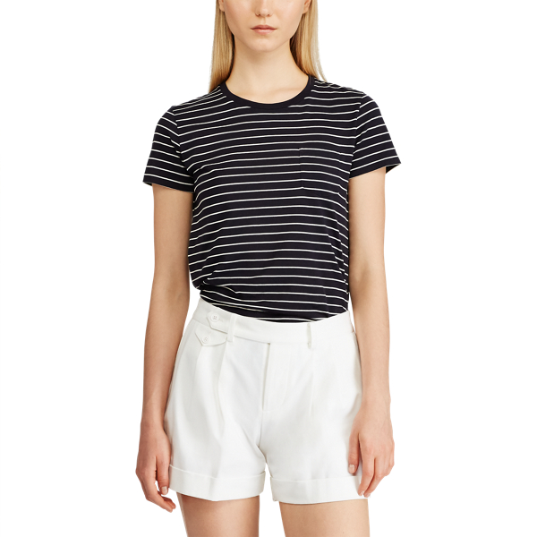 Midnight/Cream Striped Crewneck Pocket T-shirt Ralph Lauren Collection 3
