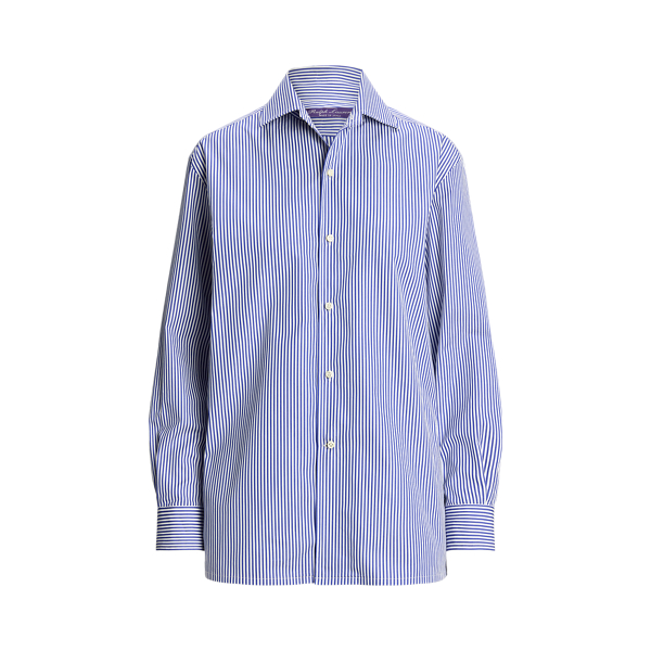 売れ筋商品|||ラルフローレン シャツ レディース トップス RELAXED FIT STRIPED COTTON SHIRT - Button-down blouse - purple/white Capri Striped Cotton Shirt | Button Downs Shirts & Tops