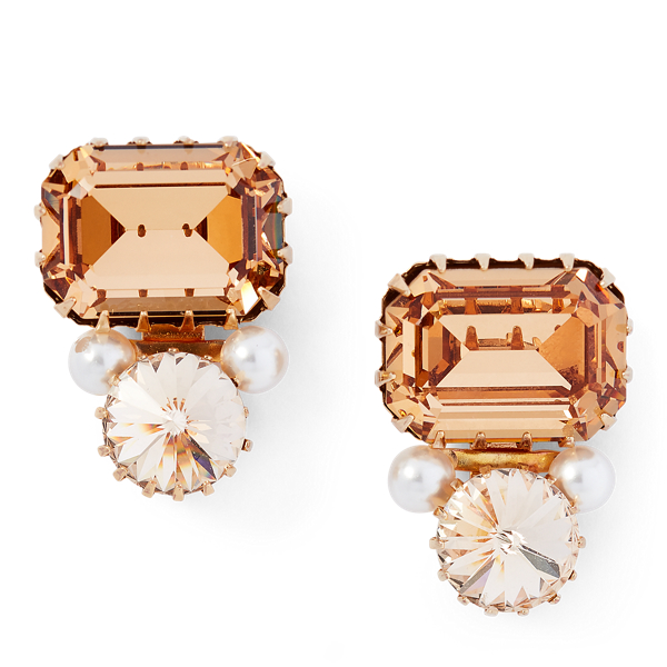 Crystal Pearl Studs Ralph Lauren Collection 1