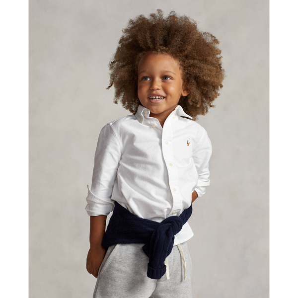 Boys white ralph lauren polo shirt best sale