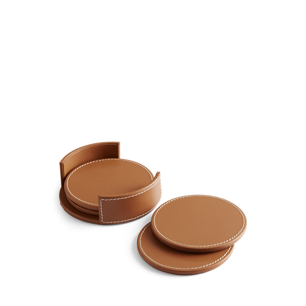 Wyatt Leather Coaster Set