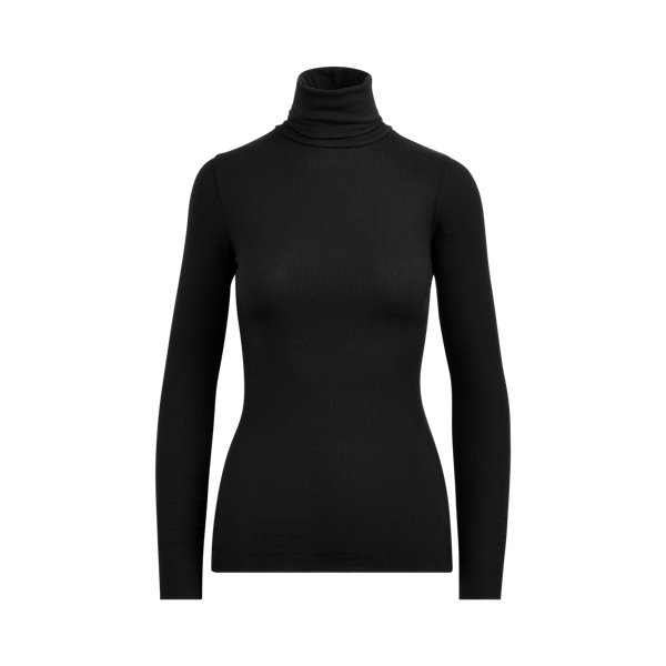 Ribbed Stretch Turtleneck Polo Ralph Lauren 1
