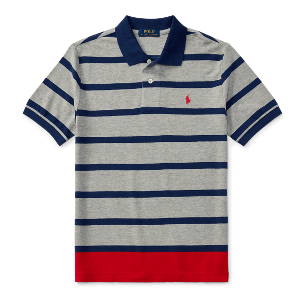 Striped Cotton Mesh Polo Shirt BOYS 6-14 YEARS 1