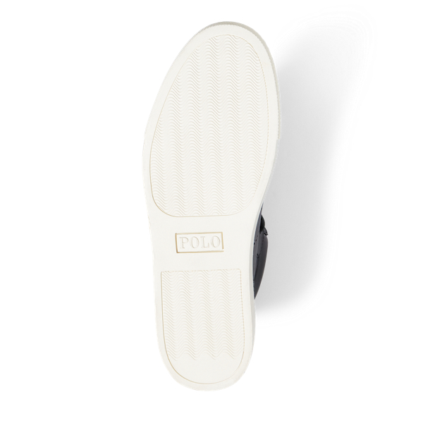 Black Jory Calfskin High-Top Sneaker Polo Ralph Lauren 5