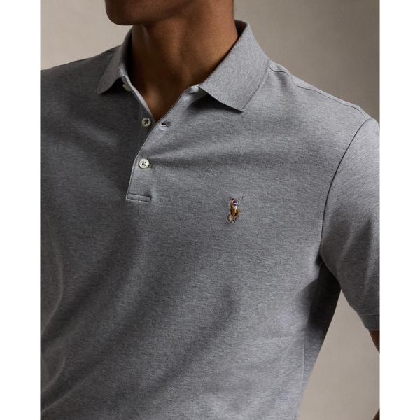 Steel Heather Classic Fit Soft Cotton Polo Shirt Polo Ralph Lauren 6