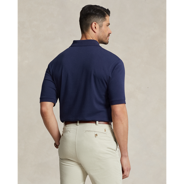 Polo en coton doux Big & Tall en Marine raffin&eacute; 5