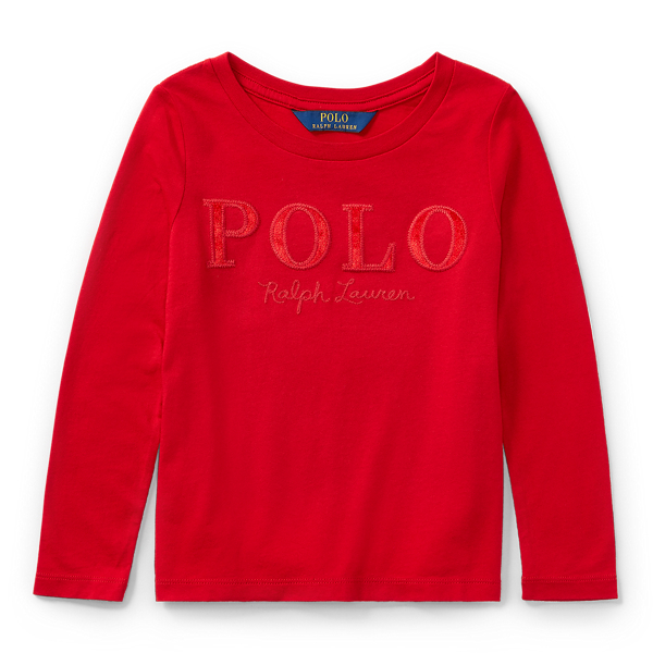 Park Ave Red Polo Long-Sleeve T-Shirt Girls 2-6x 1