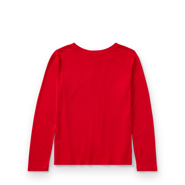 Park Ave Red Polo Long-Sleeve T-Shirt Girls 7-16 2