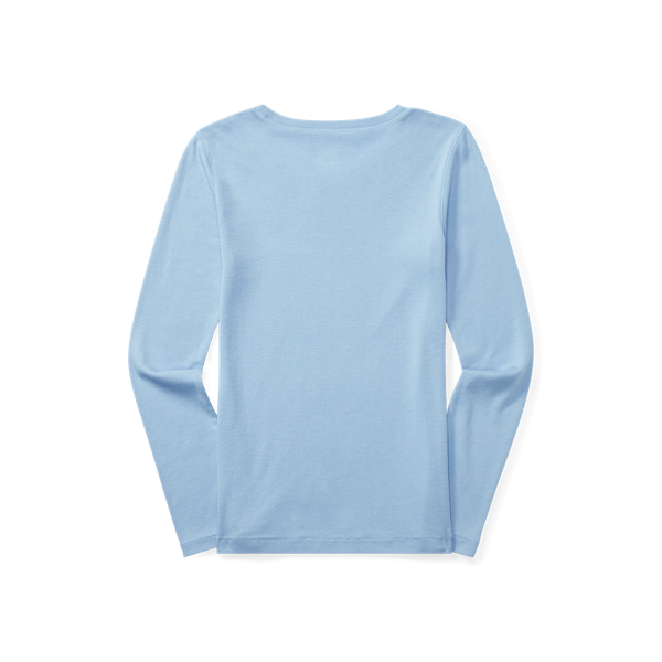 Kent Blue Cotton-Blend Crewneck Tee Girls 7-16 2