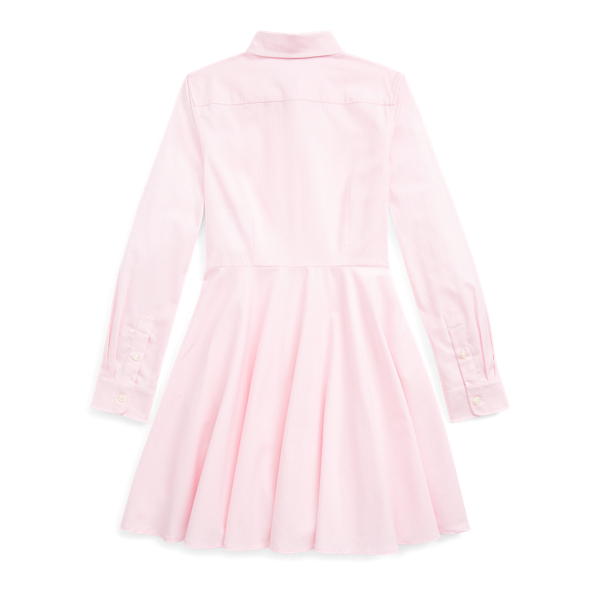 Deco Pink Cotton Oxford Shirtdress Girls 7-16 2