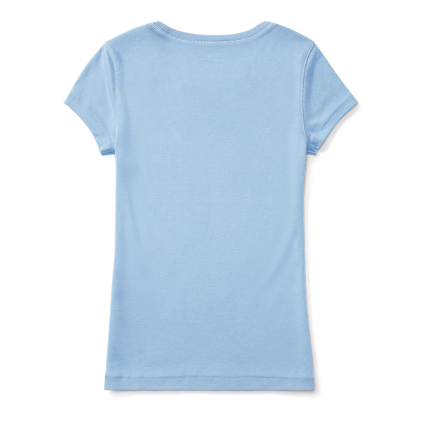 Kent Blue Cotton-Blend Crewneck T-Shirt Girls 7-16 2