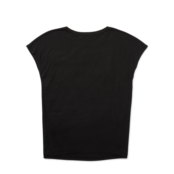 Polo Black Pink Pony Jersey T-Shirt Girls 7-16 2