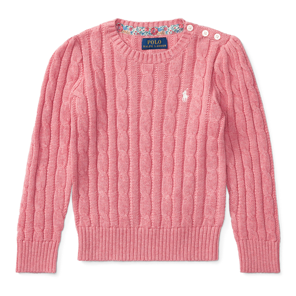 Cable-Knit Cotton Sweater Girls 2-6x 1