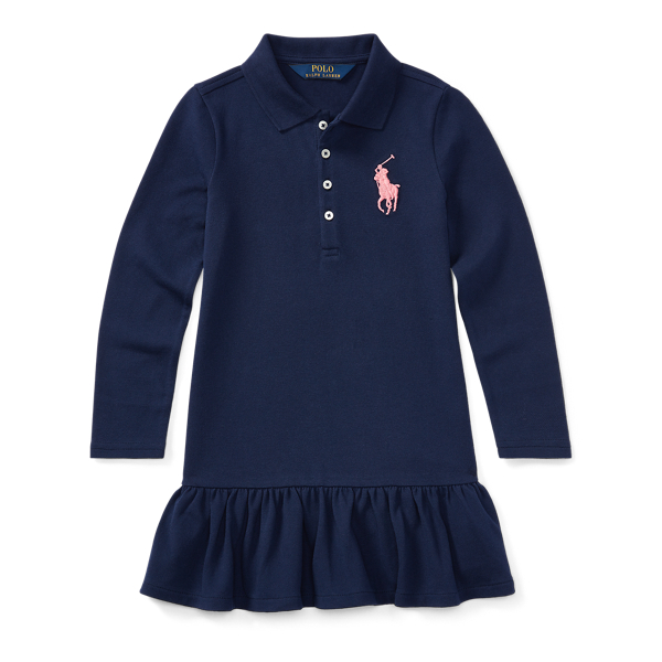 Cotton Long Sleeve Polo Dress