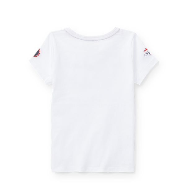 Pure White US Open Cotton Graphic Tee Girls 2-6x 2