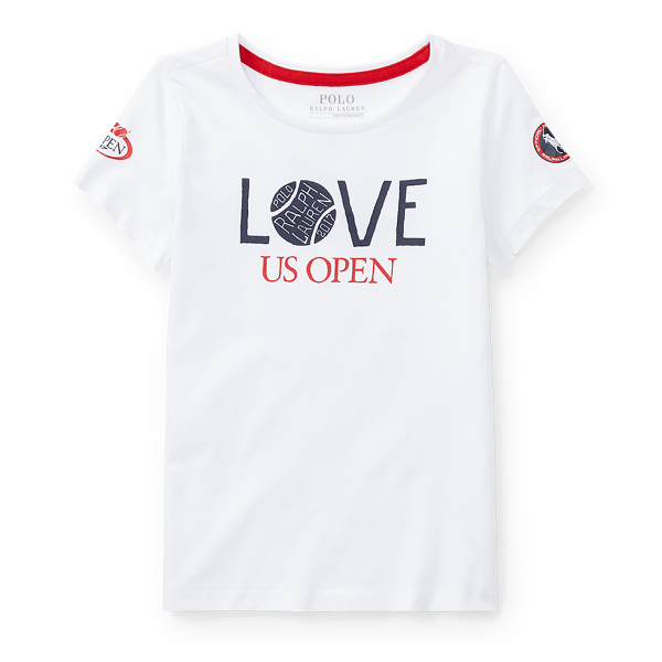 Pure White US Open Cotton Graphic Tee Girls 2-6x 1