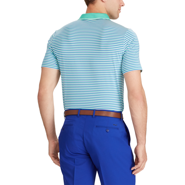 Green/Maidblue/White Active Fit Performance Polo RLX Golf 4