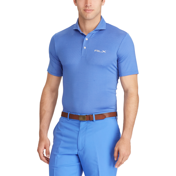 Maidstone Blue Micro Dot Custom Fit Performance Polo RLX Golf 3