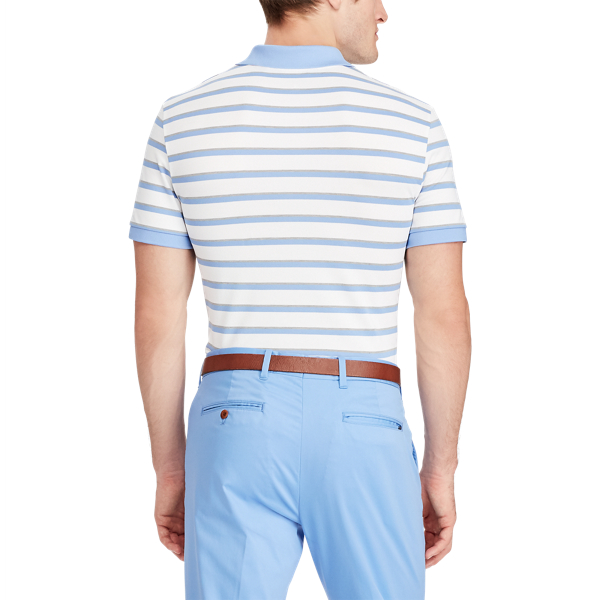 White/Cabana Blue/Lt Grey Custom Fit Performance Polo Polo Golf 4