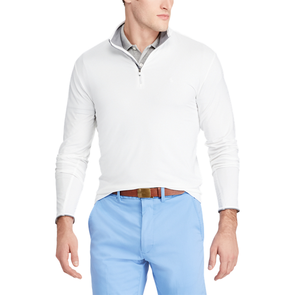 White/Design Grey Performance Half-Zip Pullover Polo Golf 3