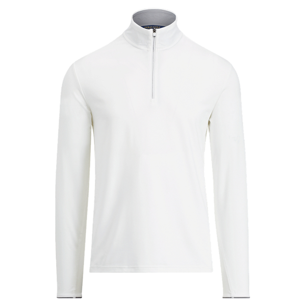 White/Design Grey Performance Half-Zip Pullover Polo Golf 1