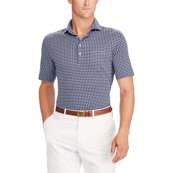 French Navy Foulard Active Fit Jersey Polo Shirt Polo Golf 3