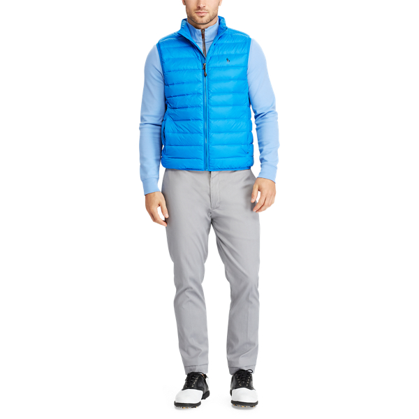 Track Blue Packable Taffeta Down Vest Polo Golf 2