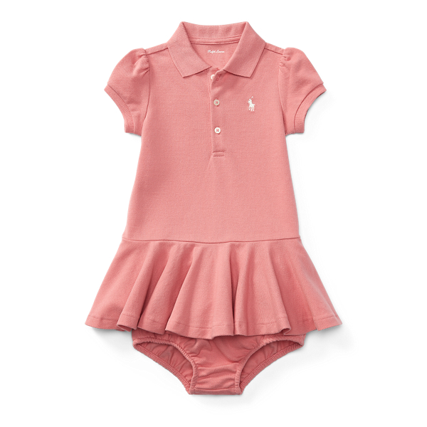 Cotton Polo Dress &amp; Bloomer Baby Girl 1
