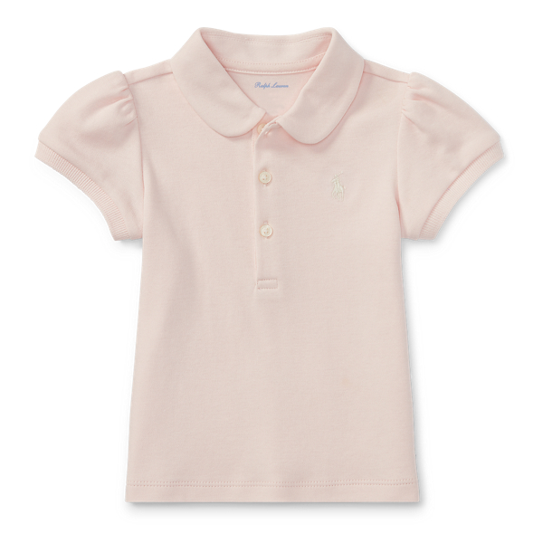 Morning Pink Cotton Polo Shirt Baby Girl 1