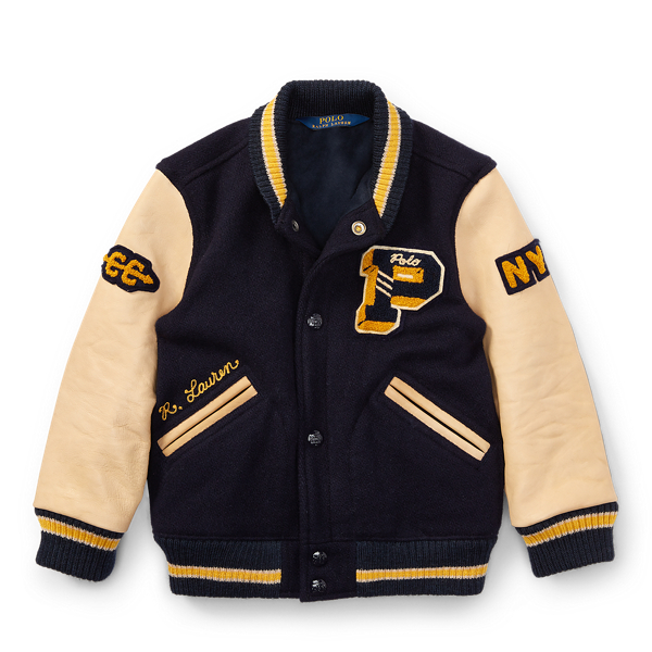 Ralph lauren iconic letterman jacket best sale