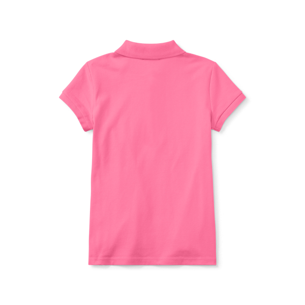 Baja Pink Stretch Mesh Polo Shirt Girls 7-16 for back to school 3