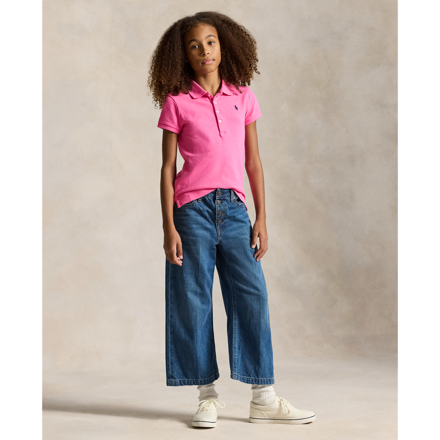 Детское поло Ralph Lauren Stretch Mesh Polo Shirt, цвет: Розовый, вариант 1 — фото 2