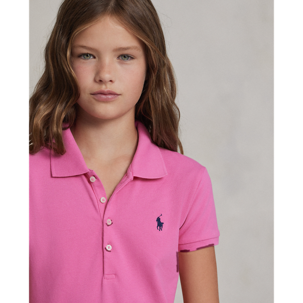 Stretch Mesh Polo Dress