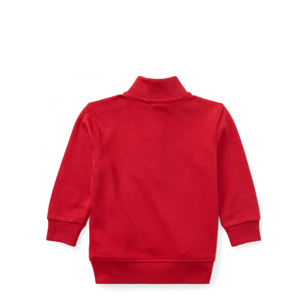 Martin Red Cotton Half-Zip Pullover Baby Boy 2