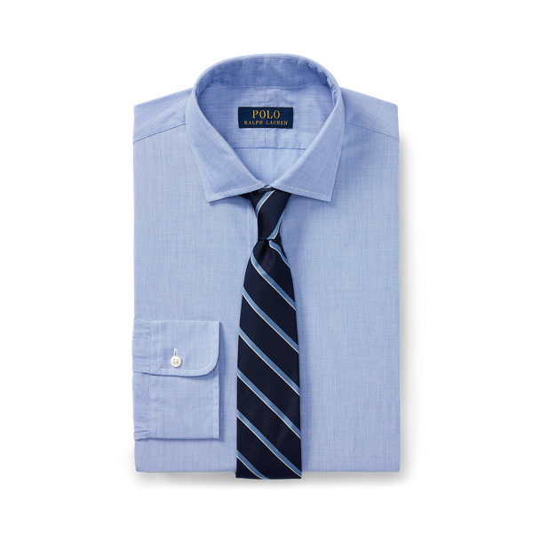 Chemise fil-à-fil coupe classique Polo Ralph Lauren en Light Blue/White 1