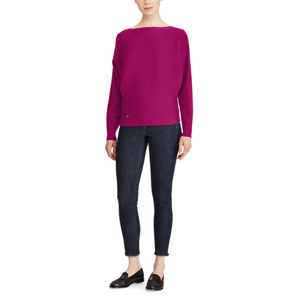 Berry Jam Cotton-Blend Dolman Sweater Lauren 2