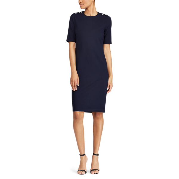 RL Navy Ponte Sheath Dress Lauren 2