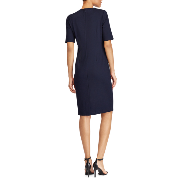 RL Navy Ponte Sheath Dress Lauren 3