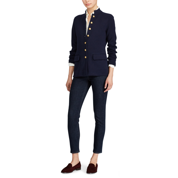 RL Navy Stretch Cotton Military Jacket Lauren 2
