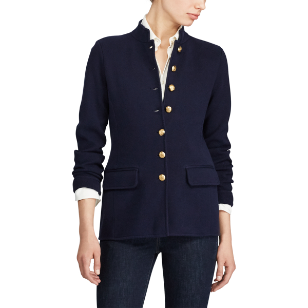 RL Navy Stretch Cotton Military Jacket Lauren 3