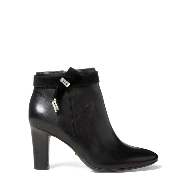 Black/Black Leather Ankle Boot Lauren 2