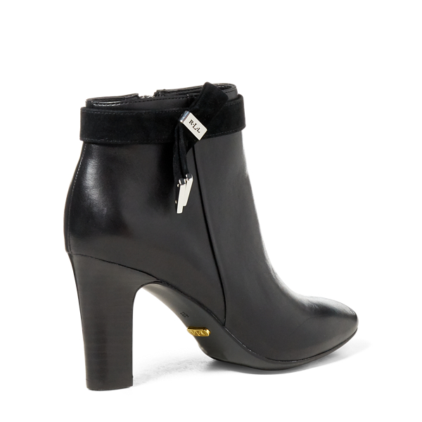 Black/Black Leather Ankle Boot Lauren 3
