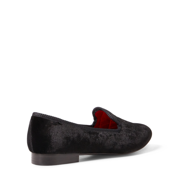 Black Collena Velvet Flat Lauren 4