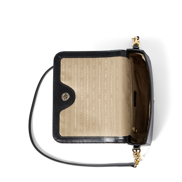 Black Saffiano Carmen Crossbody Bag Lauren 4