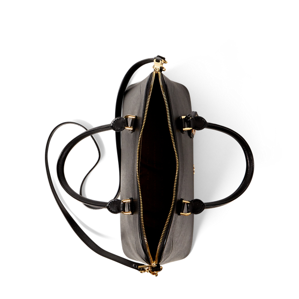 Black Saffiano Newbury Satchel Lauren 4