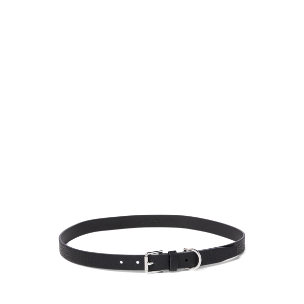 Pebbled Faux-Leather Belt
