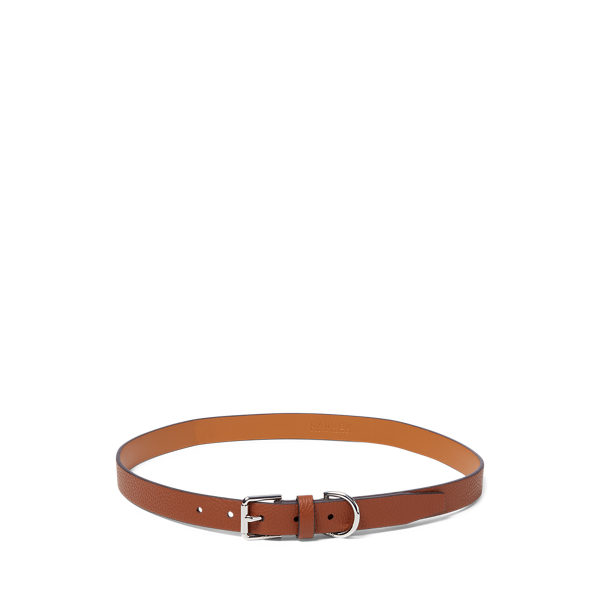 Pebbled Faux-Leather Belt Lauren 1