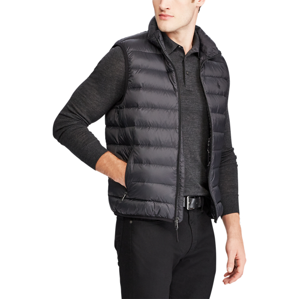 Polo Black Packable Down Vest Big & Tall 3