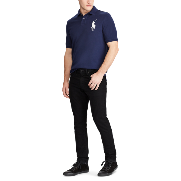 Newport Navy Classic Fit Mesh Polo Shirt Big & Tall 2