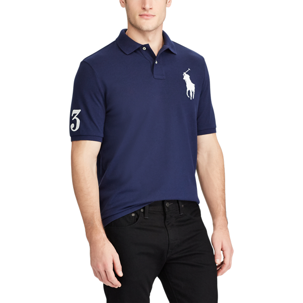 Newport Navy Classic Fit Mesh Polo Shirt Big & Tall 3